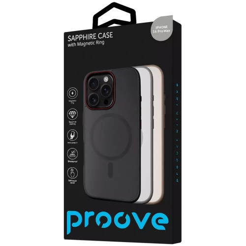 Чехол-накладка (силиконовый) Apple iPhone 16 Pro Max Proove Sapphire Case with Magnetic Ring Desert Titanium