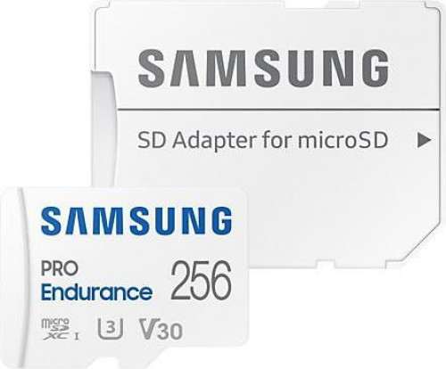 Samsung 256 GB microSDXC Class 10 UHS-I U3 V30 Pro Endurance + SD adapter MB-MJ256KA