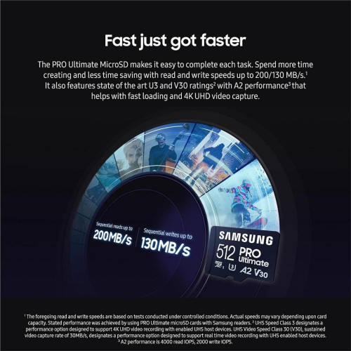 Samsung 256 GB PRO Ultimate microSD card (MB-MY256SA)