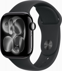 Apple Watch Series 11 GPS 42mm Jet Black Alu. Case w. Black S. Band - S/M (MEQT4) (New, без коробки)