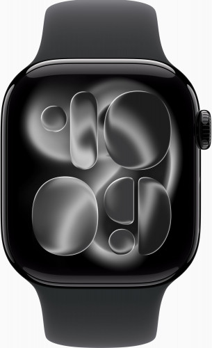 Apple Watch Series 11 GPS 42mm Jet Black Alu. Case w. Black S. Band - S/M (MEQT4) (New, без коробки)