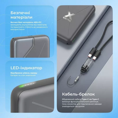 Proove X-Core 22.5W 10000mAh Silver/White (PNXC22010006)