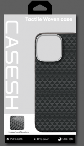 Чехол-накладка (пластиковый) Apple iPhone 17 Pro CaseSH Tactile Woven Magnetic Metal Frame Black (S3)