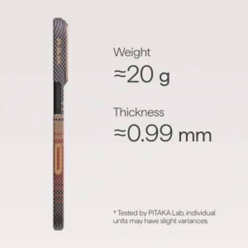 Чехол-накладка (карбоновый) Apple iPhone 17 Pro Pitaka Ultra-Slim Case with PitaTap Sunset (KI1702SP)