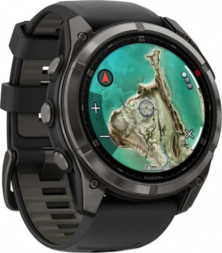 Garmin Fenix 8 Pro 51 mm MicroLED Carbon Gray Titanium with Black/Pebble Gray (010-03380-00/01)