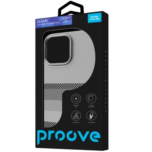 Чехол-накладка (пластиковый) Apple iPhone 15 Pro Max Proove Gleam Case with Magnetic Ring Graphite
