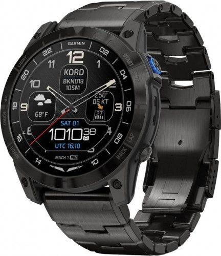 Garmin D2 Mach 1 Pro with Vented Titanium Bracelet (010-02804-80/81)