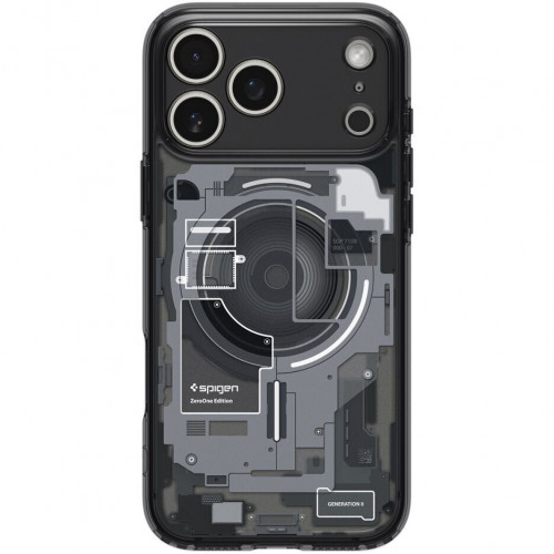 Чохол-накладка (силіконовий) Apple iPhone 17 Pro Max Spigen Ultra Hybrid MagSafe Zero One Black (ACS10289)