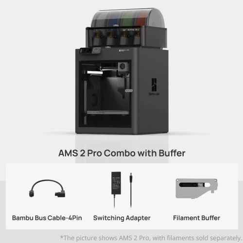 3D принтер Bambu Lab P1S AMS 2 Pro Combo with Buffer (BL‑P1S‑COMBO‑BUFFER)