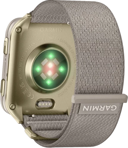 Garmin Venu X1 Soft Gold Titanium and French Grey Nylon (010-02980-33/08/09)