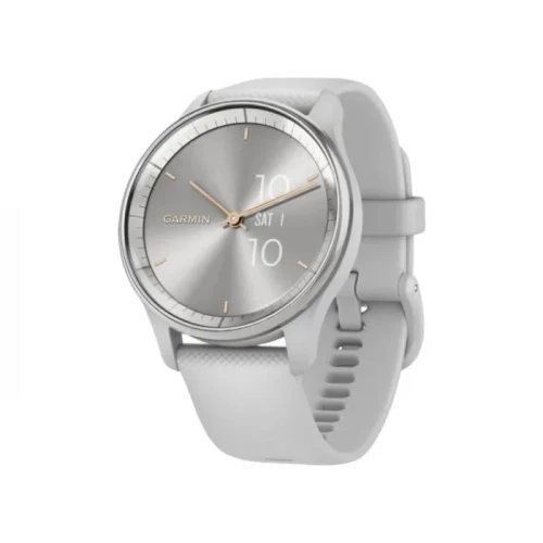 Garmin Vivomove Trend Silver S. Steel Bezel w. Mist Gray Case and S. Band (010-02665-03)