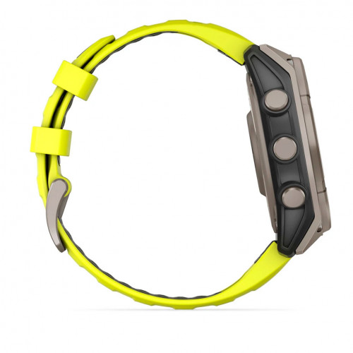 Garmin Fenix 8 47mm Solar Sapphire Titanium w. Amp Yellow/Graphite Silicone Band (010-02906-20/21) openbox