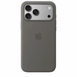 Чехол-накладка (силиконовый) для iPhone 17 Pro Silicone Case High Copy with MagSafe & Button Stone Grey