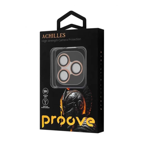 Защитное стекло блока камеры Apple iPhone 17 Pro Max Proove Achilles Full Metal Cosmic Orange