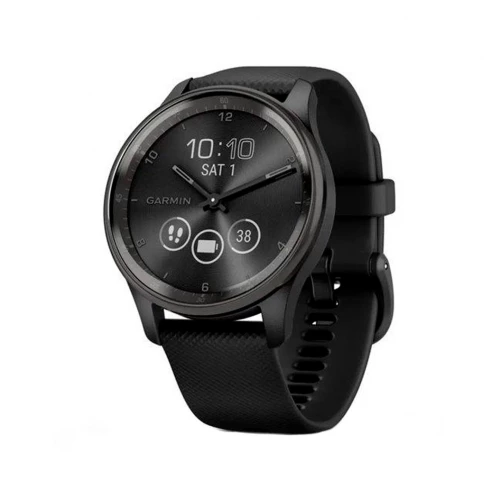Garmin Vivomove Trend Slate S. Steel Bezel with Black Case and S. Band (010-02665-00)