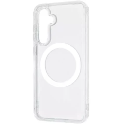 Чехол-накладка (силиконовый) Samsung Galaxy A57 WAVE Clear Case (PC+TPU) with Magnetic Ring Clear