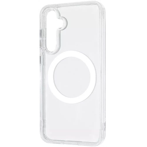 Чехол-накладка (силиконовый) Samsung Galaxy A57 WAVE Clear Case (PC+TPU) with Magnetic Ring Clear