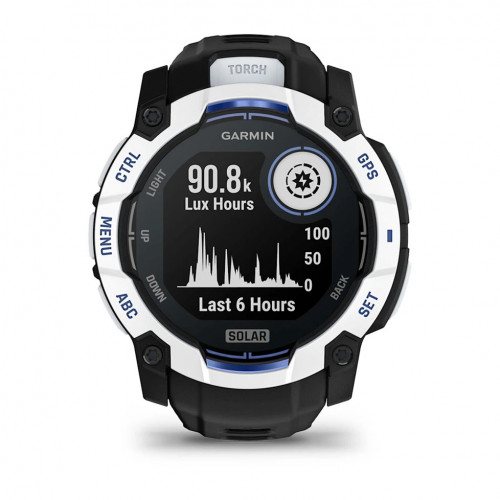 Garmin Instinct 3 50mm Solar Whitestone with Black Band (010-02935-03/43)