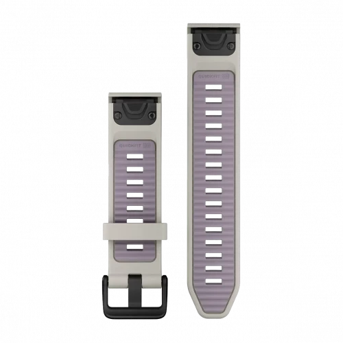 Garmin QuickFit 20 Watch Bands Silicone Fog Gray/Lavender (010-13391-03)