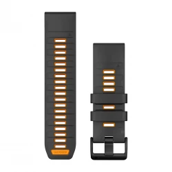 Garmin QuickFit 26 Watch Bands Silicone Spark Orange/Graphite (010-13393-01)