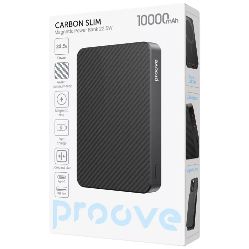 Proove Carbon Slim 22.5W 10000mAh Black