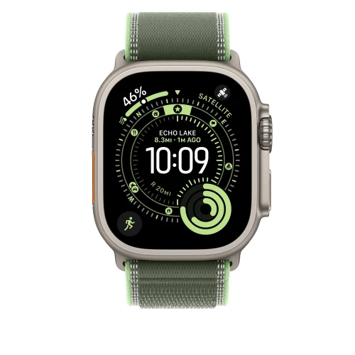 Apple Watch 44/45/46/49mm Green/Neon Trail Loop Black Titanium Finish M/L (MG9P4)