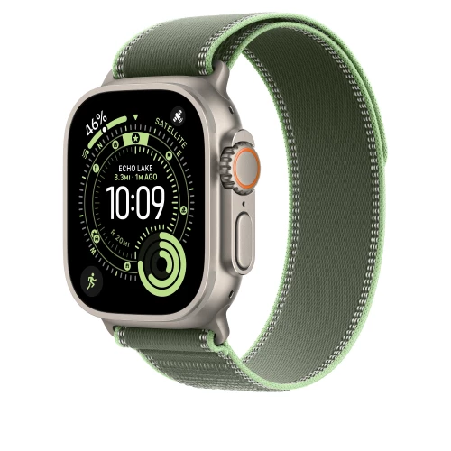 Apple Watch 44/45/46/49mm Green/Neon Trail Loop Black Titanium Finish M/L (MG9P4)