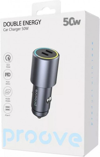 Proove Double Energy 50W (Type-C + Type-C) Metal Gray (ACDE50022206)
