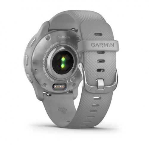 Garmin Venu 2 Plus Silver S. Steel Bezel w. Powder G. Case and S. Band (010-02496-00/10)
