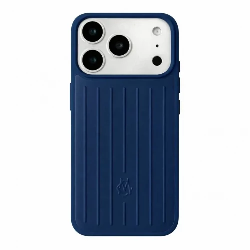 Чехол-накладка (силиконовый) Apple iPhone 17 Pro RIMOWA Aluminium High Copy Case Blue