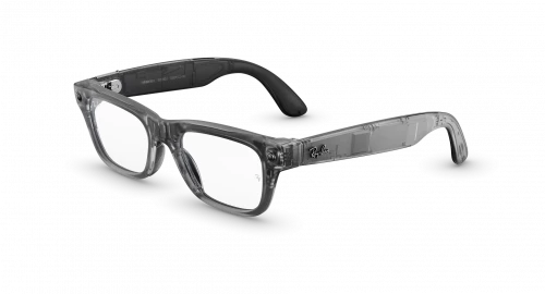 Ray-Ban Meta Blayzer Optics Gen2 Standard - Matte Transparent Ice Grey / Clear (RW7001 8529 50-19)