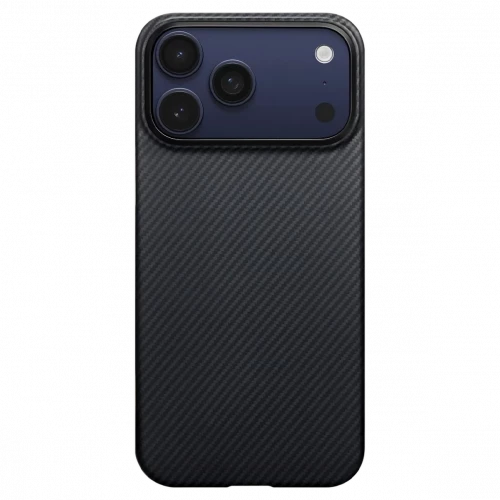 Чехол-накладка (карбоновый) Apple iPhone 17 Pro Max Pitaka Ultra-Slim Case with PitaTap Black/Grey [Twill] (KI1701BPM)
