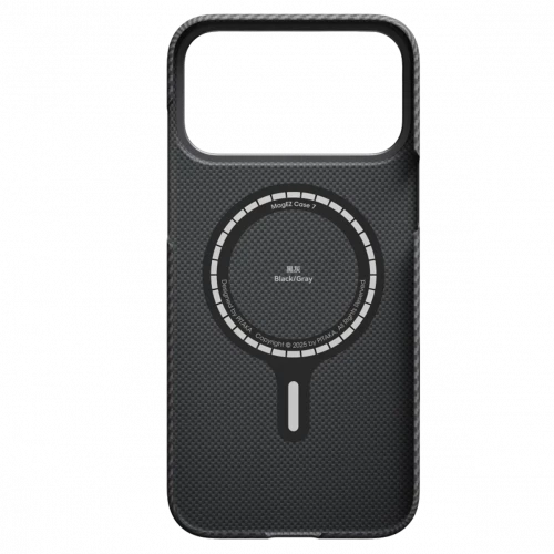 Чехол-накладка (карбоновый) Apple iPhone 17 Pro Max Pitaka Ultra-Slim Case with PitaTap Black/Grey [Twill] (KI1701BPM)