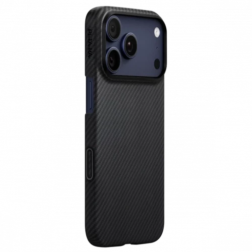 Чехол-накладка (карбоновый) Apple iPhone 17 Pro Max Pitaka Ultra-Slim Case with PitaTap Black/Grey [Twill] (KI1701BPM)