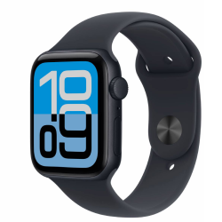 Apple Watch SE 3 GPS 44mm Midnight Alu. Case w. Midnight S. Band - M/L (MEHQ4) (Снижение цены, повреждена внешняя упаковка)