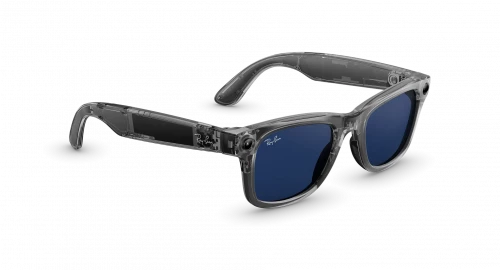Ray-Ban Meta Wayfarer Gen2 Large Shiny Transp. Grey Frame/Clear Sapphire Transit.Lens (RW4012 6840MF 53-22)