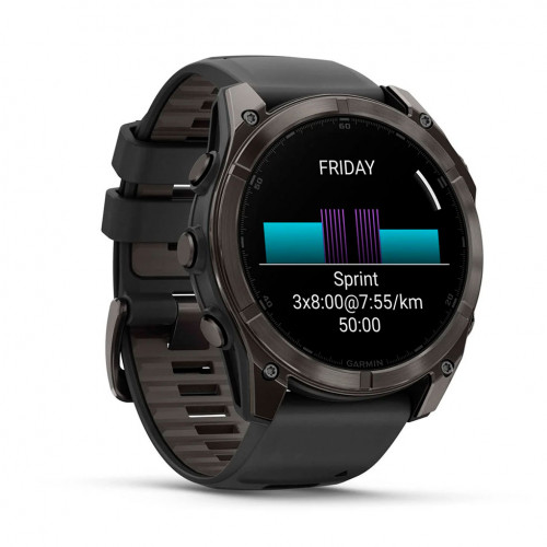 Garmin Fenix 8 51mm AMOLED Sapphire Carbon Gray DLC Titanium w. Black/Pebble Gray S. Band (010-02905-20/21) Replacement