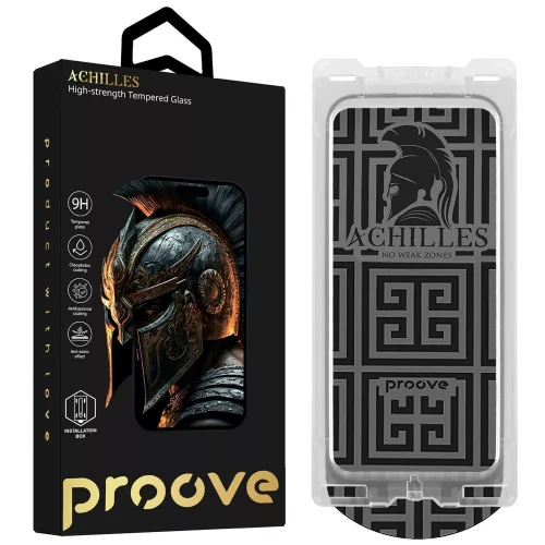 Защитное стекло Apple iPhone 17/16 Pro Proove Achilles Installation Box Black