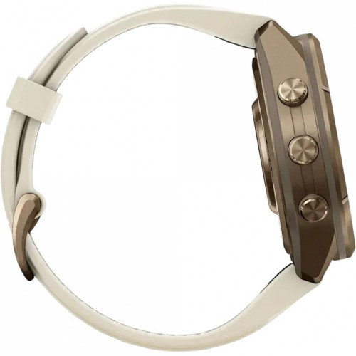 Garmin Fenix 9 Pro 43mm Autumn Gold Titanium with Cream/French Gray Silicone Band (010-04335-25/26)