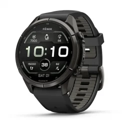 Garmin Fenix 9 Pro inReach 43mm Carbon Gray DLC Titanium w. Black/Pebble Gray Silicone B. (010-04335-10/11)