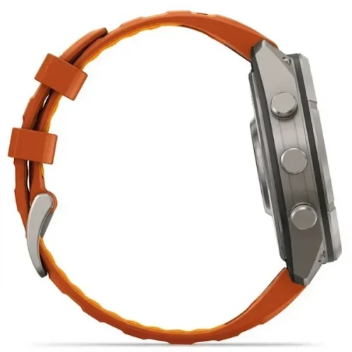 Garmin Fenix 9 Pro inReach 47mm Titanium with Autumn Orange/Spark Orange Silicone Band (010-04336-00/01)