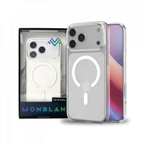 Чехол-накладка (силиконовый) Apple iPhone 18 Pro/17 Pro Monblan Magnetic Crystal Series Transparent