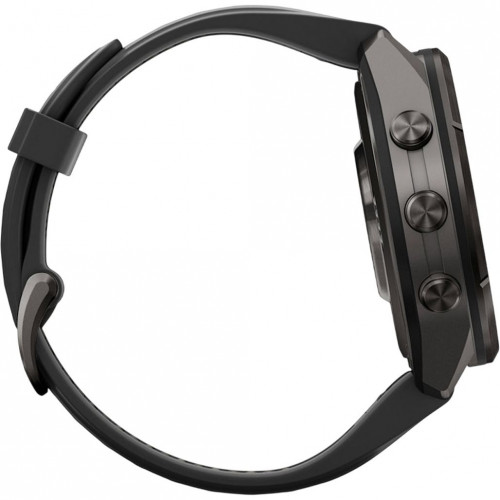 Garmin Fenix 9 Pro 43mm Carbon Gray DLC Titanium with Black/Pebble Gray Silicone Band (010-04335-15/16)