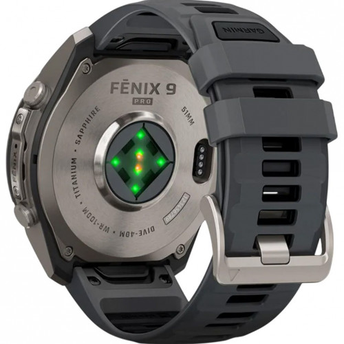 Garmin Fenix 9 Pro 51mm Titanium with Graphite/Black Silicone Band (010-04337-25/26)