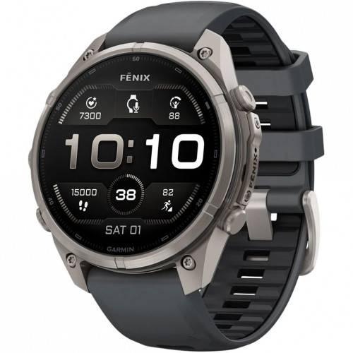 Garmin Fenix 9 Pro 47mm Titanium with Graphite/Black Silicone Band (010-04336-25/26)