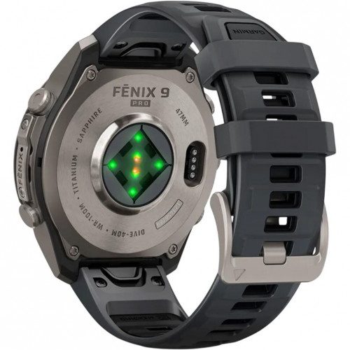 Garmin Fenix 9 Pro 47mm Titanium with Graphite/Black Silicone Band (010-04336-25/26)