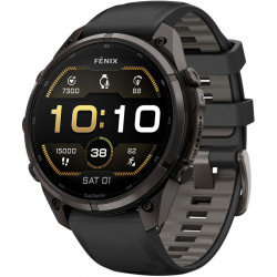 Garmin Fenix 9 Pro 47mm Carbon Gray DLC Titanium with Black/Pebble Gray Silicone Band (010-04336-15/16)