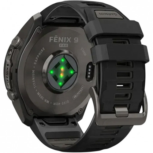 Garmin Fenix 9 Pro 51mm Carbon Gray DLC Titanium with Black/Pebble Gray Silicone Band (010-04337-15/16)