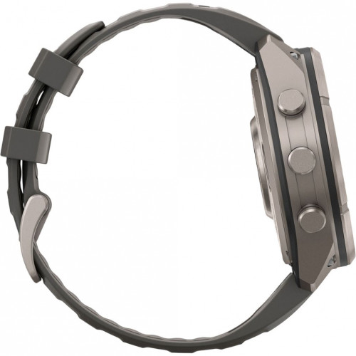 Garmin Fenix 9 Pro inReach Solar 47mm Titanium with Pebble Gray/Silver Gray Silicone Band (010-04338-00/01)