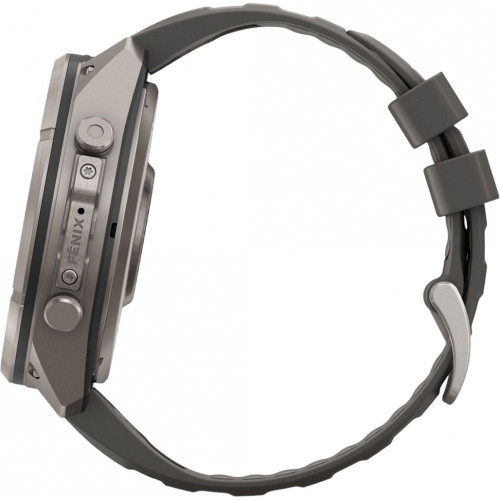 Garmin Fenix 9 Pro inReach Solar 51mm Titanium with Pebble Gray/Silver Gray Silicone Band (010-04339-00/01)